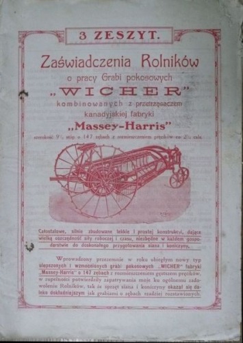 /Folder reklamowy-cennik/ Piętka Romuald,Grabie pokosowe `Wicher`1914